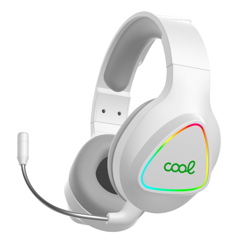 Auscultadores para jogos estéreo sem fio para PC / PS4 / PS5 / Xbox COOL Leopard 7.1 Branco