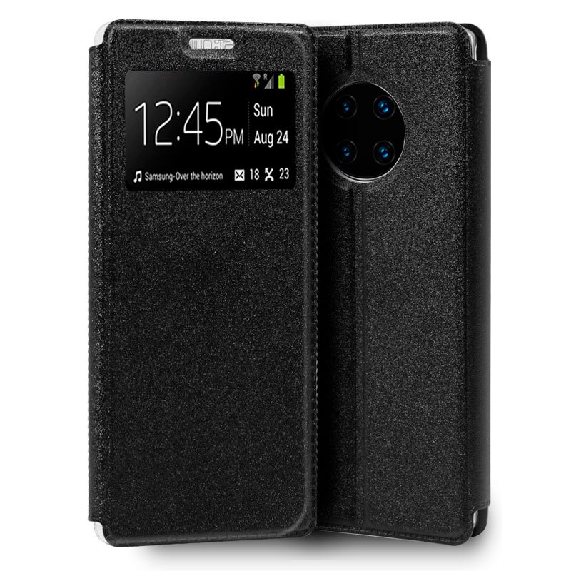 Capa com Cobertura Huawei Mate 30 Pro Liso Preto
